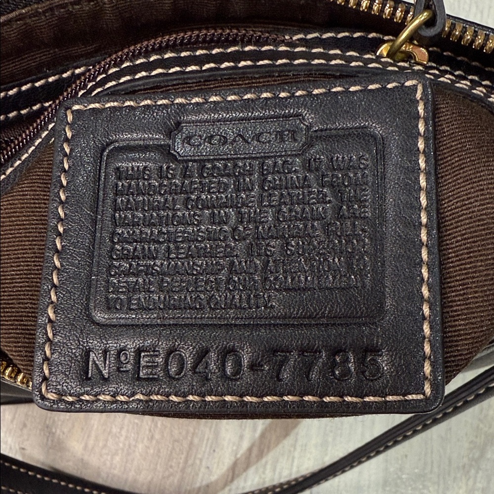 Coach Black Leatherwear Shoulder Bag with Gold Accents-NWOT - Picture 2 of 16